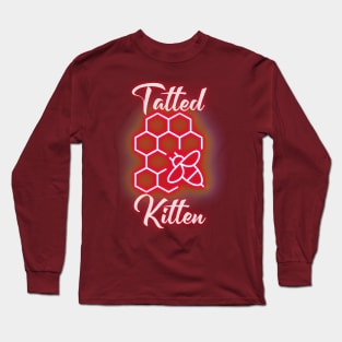 Tatted Kitten Red Long Sleeve T-Shirt